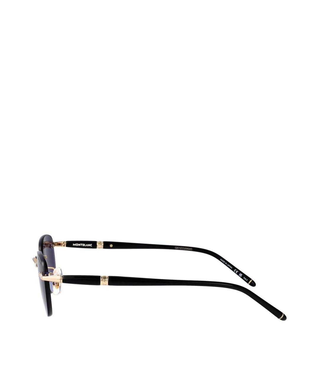 MONTBLANC Золотые металлические солнцезащитные очки, фото 3