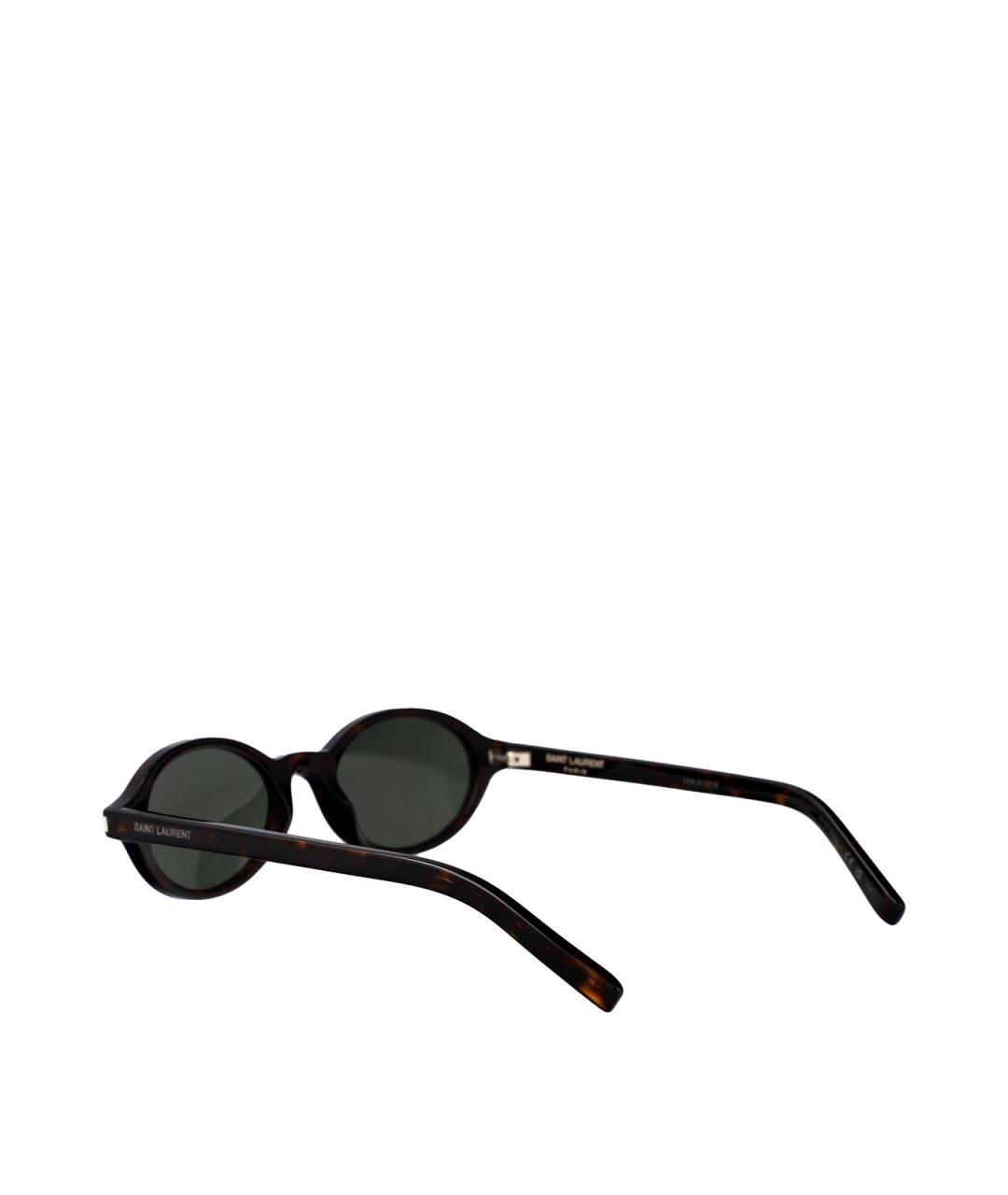 SAINT LAURENT Коричневые солнцезащитные очки, фото 4