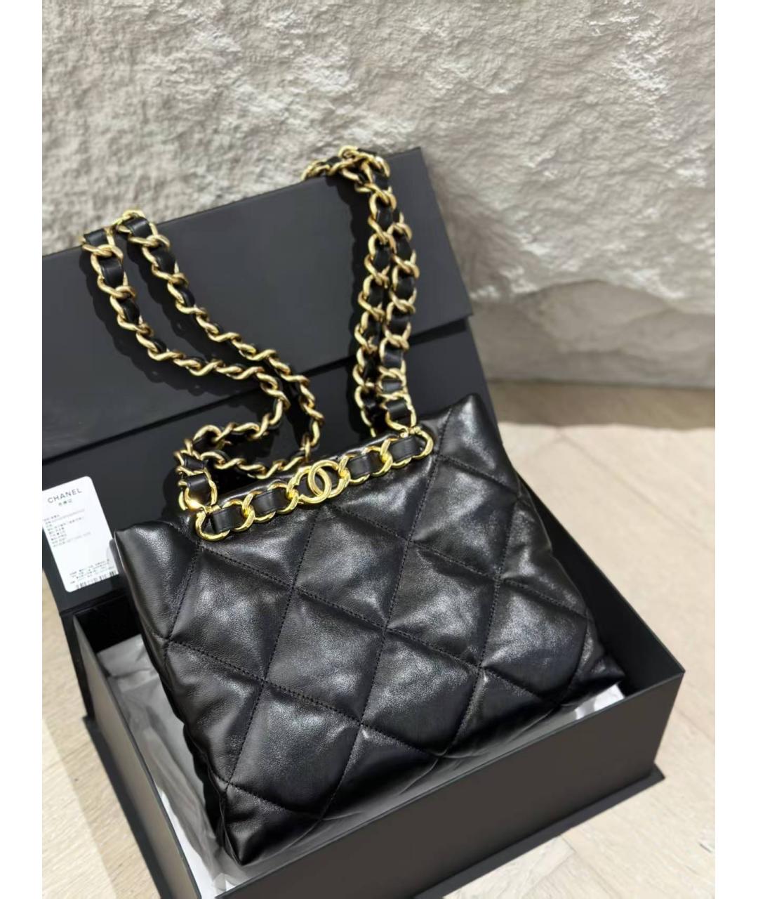 CHANEL Черная кожаная сумка через плечо, фото 3