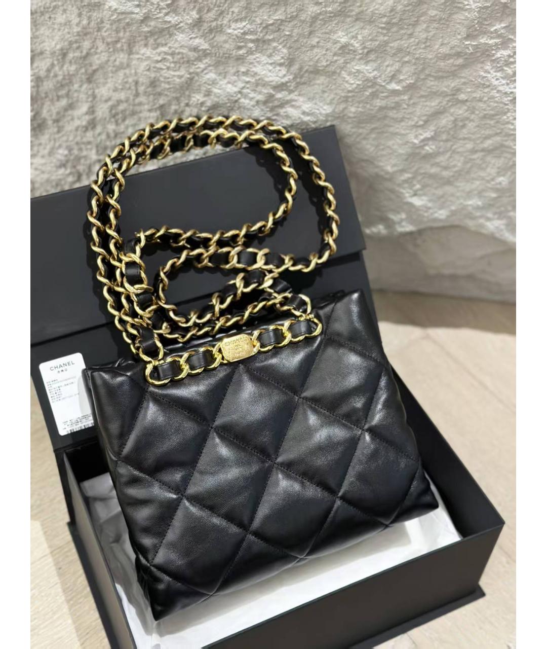CHANEL Черная кожаная сумка через плечо, фото 4