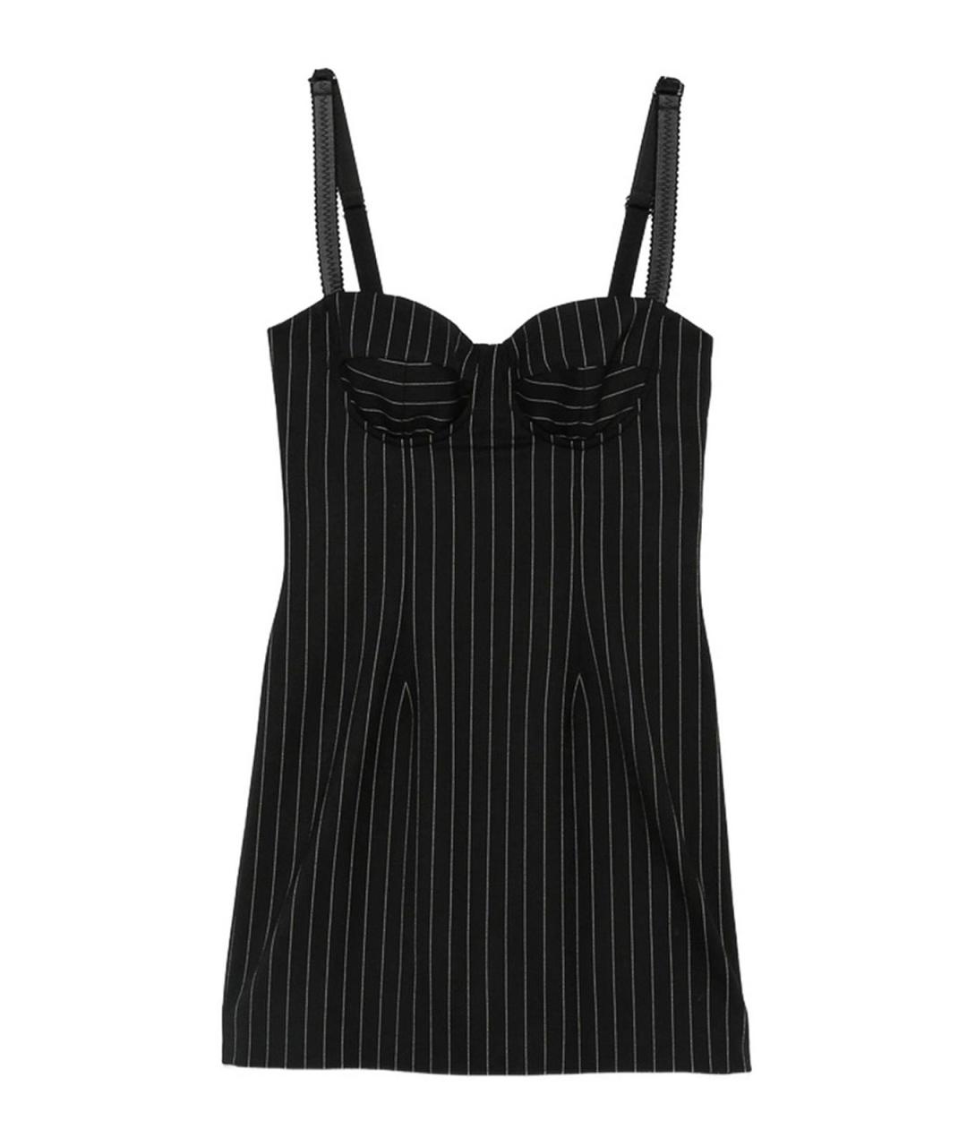 DOLCE&GABBANA Черное шелковое повседневное платье, фото 1