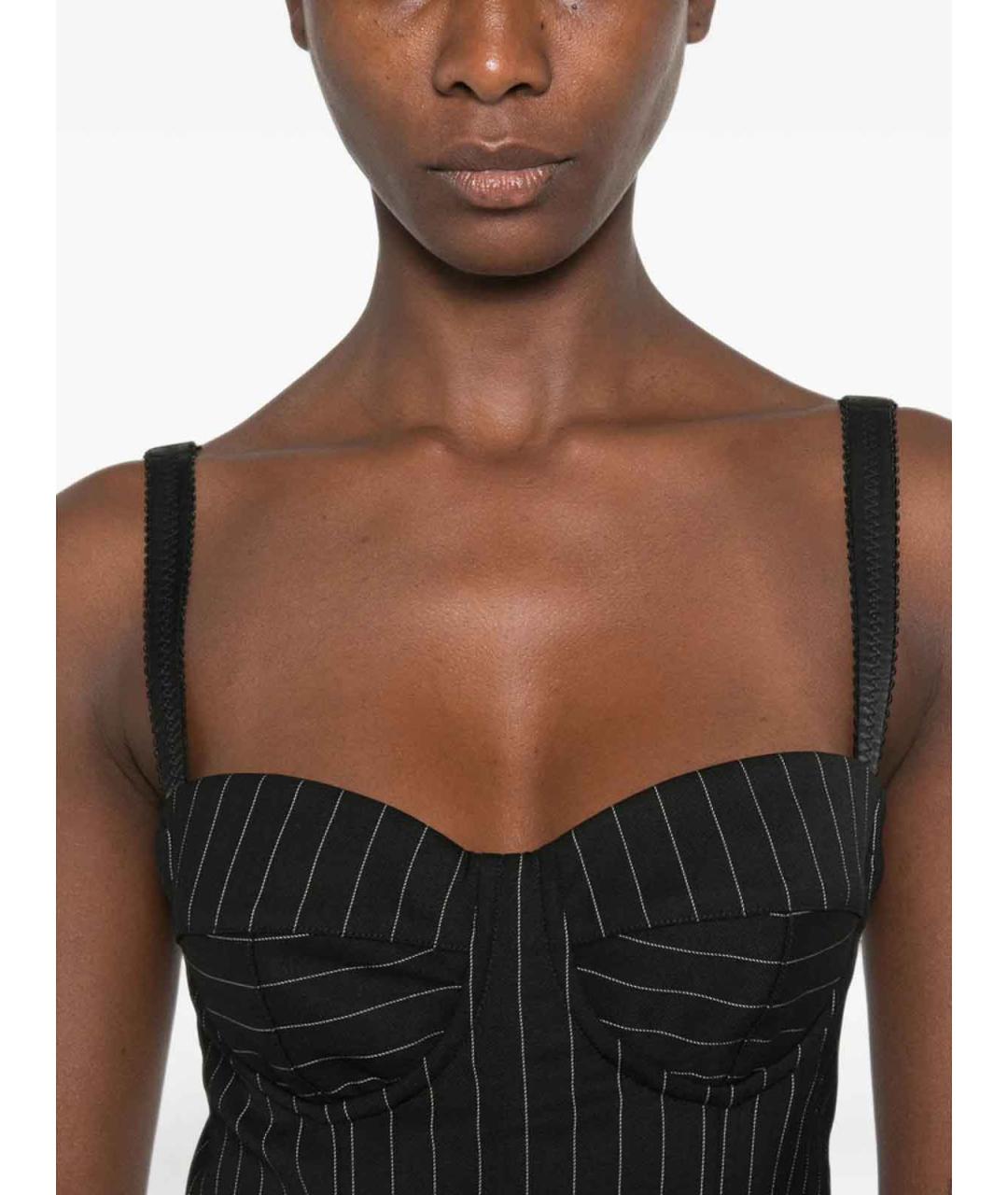 DOLCE&GABBANA Черное шелковое повседневное платье, фото 4