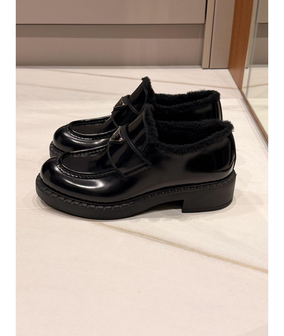 PRADA Черные кожаные лоферы, фото 5