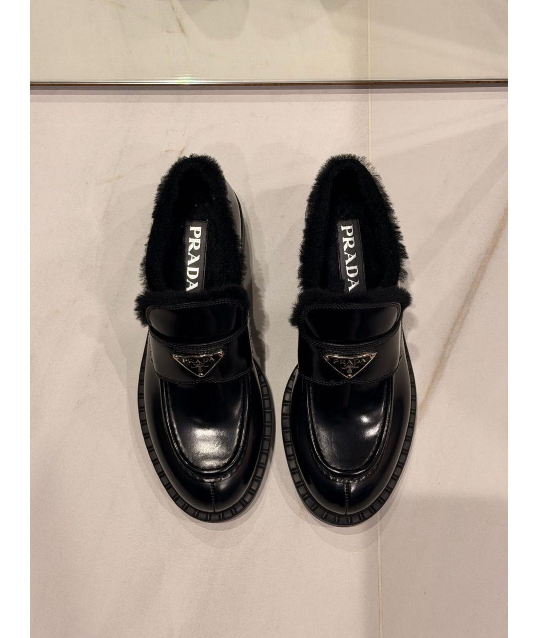 PRADA Черные кожаные лоферы, фото 2
