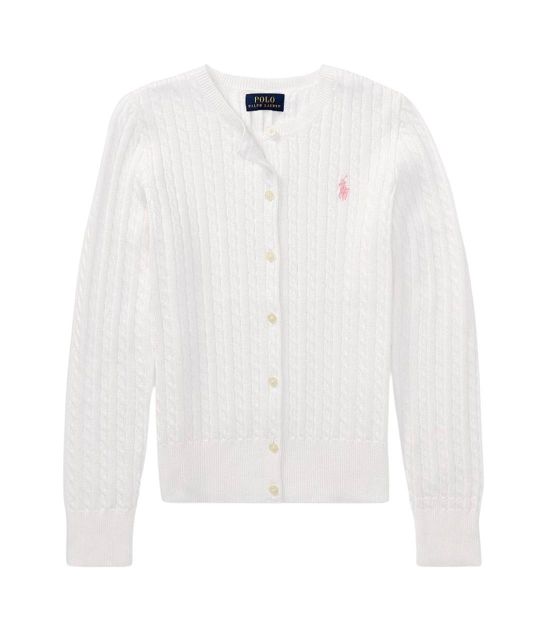 POLO RALPH LAUREN Белый хлопковый кардиган, фото 1