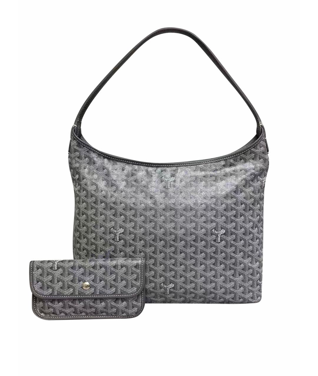 GOYARD Антрацитовая кожаная сумка тоут, фото 1