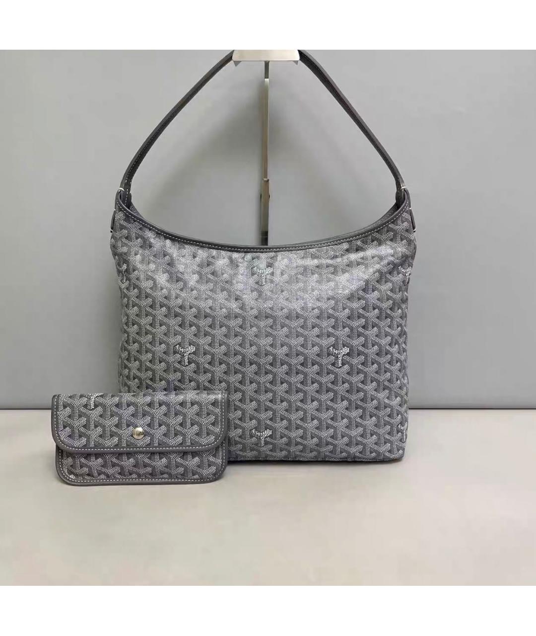 GOYARD Антрацитовая кожаная сумка тоут, фото 8