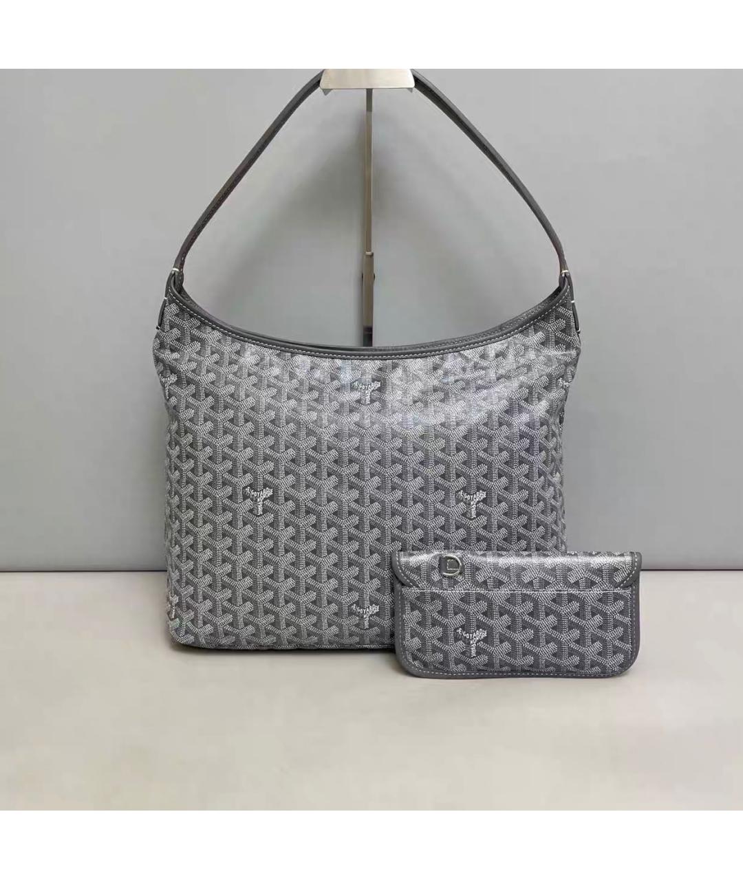 GOYARD Антрацитовая кожаная сумка тоут, фото 2