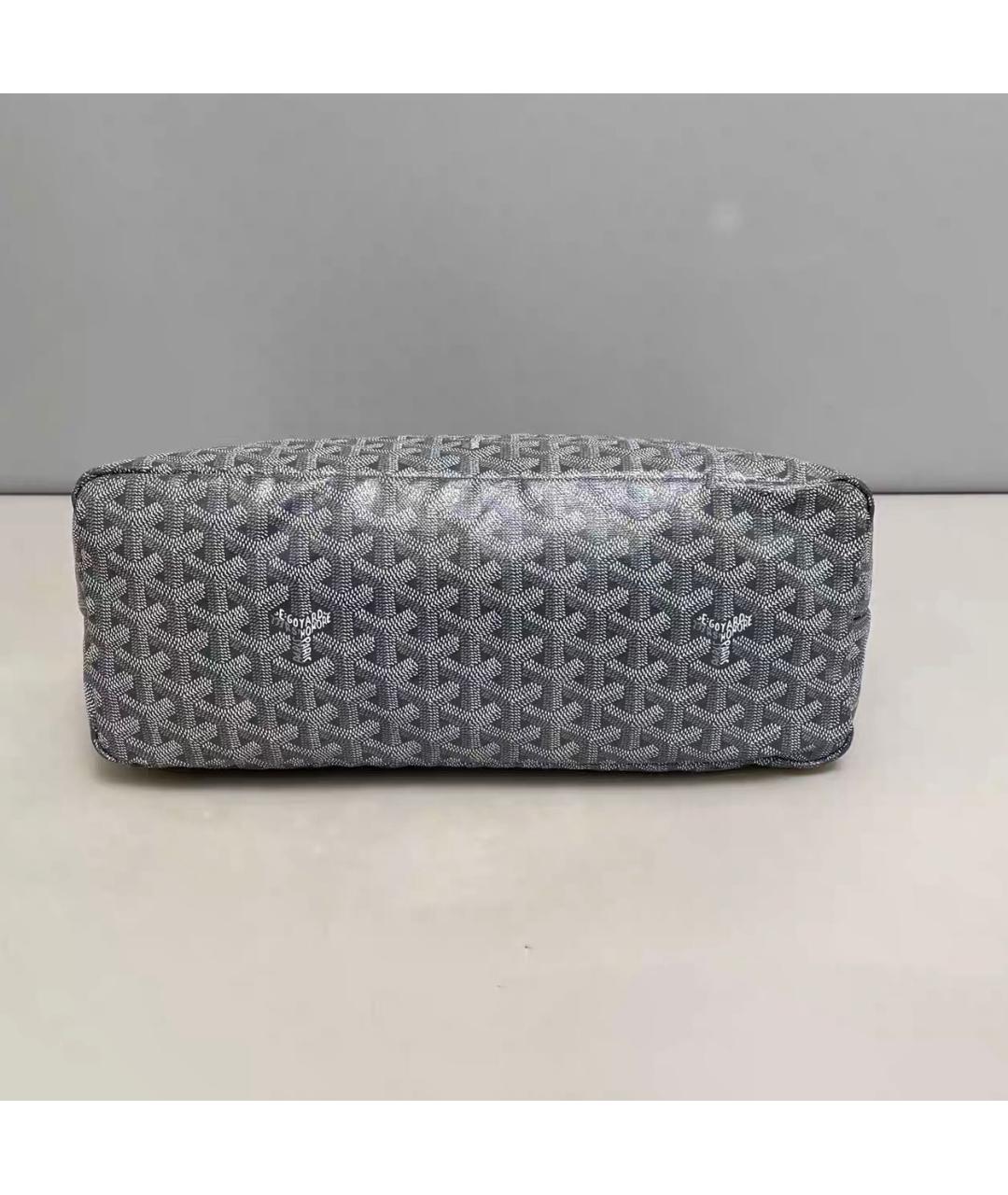 GOYARD Антрацитовая кожаная сумка тоут, фото 3