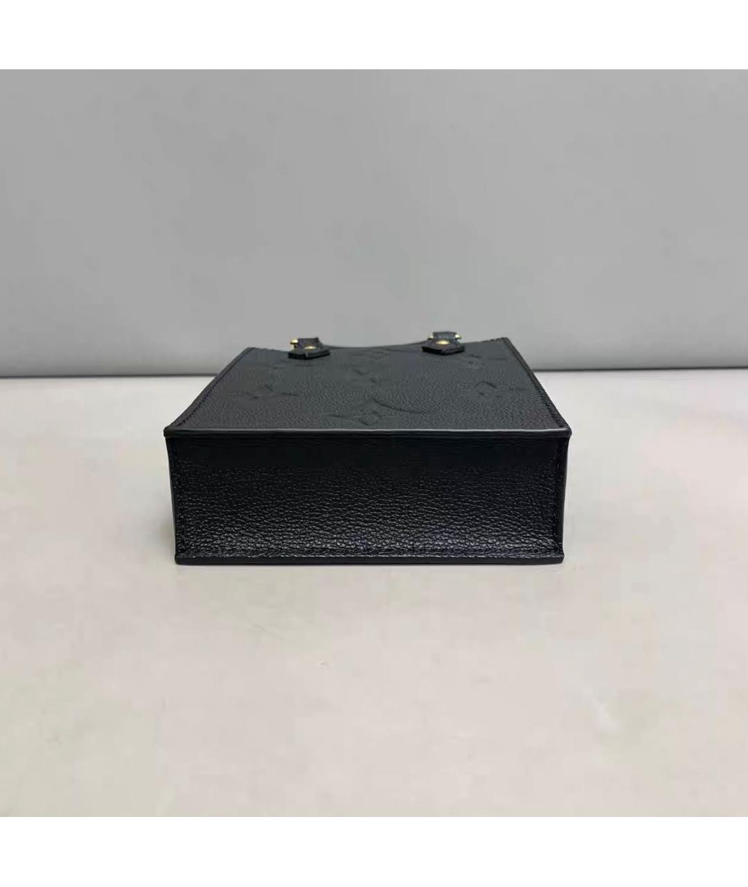 LOUIS VUITTON Черная кожаная сумка тоут, фото 3