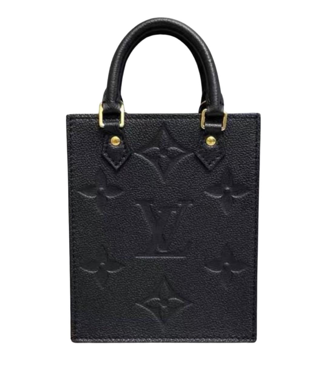 LOUIS VUITTON Черная кожаная сумка тоут, фото 1