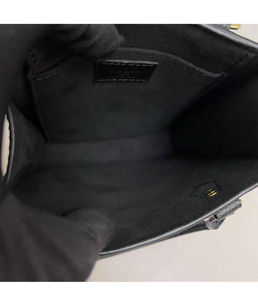 LOUIS VUITTON Черная кожаная сумка тоут, фото 8