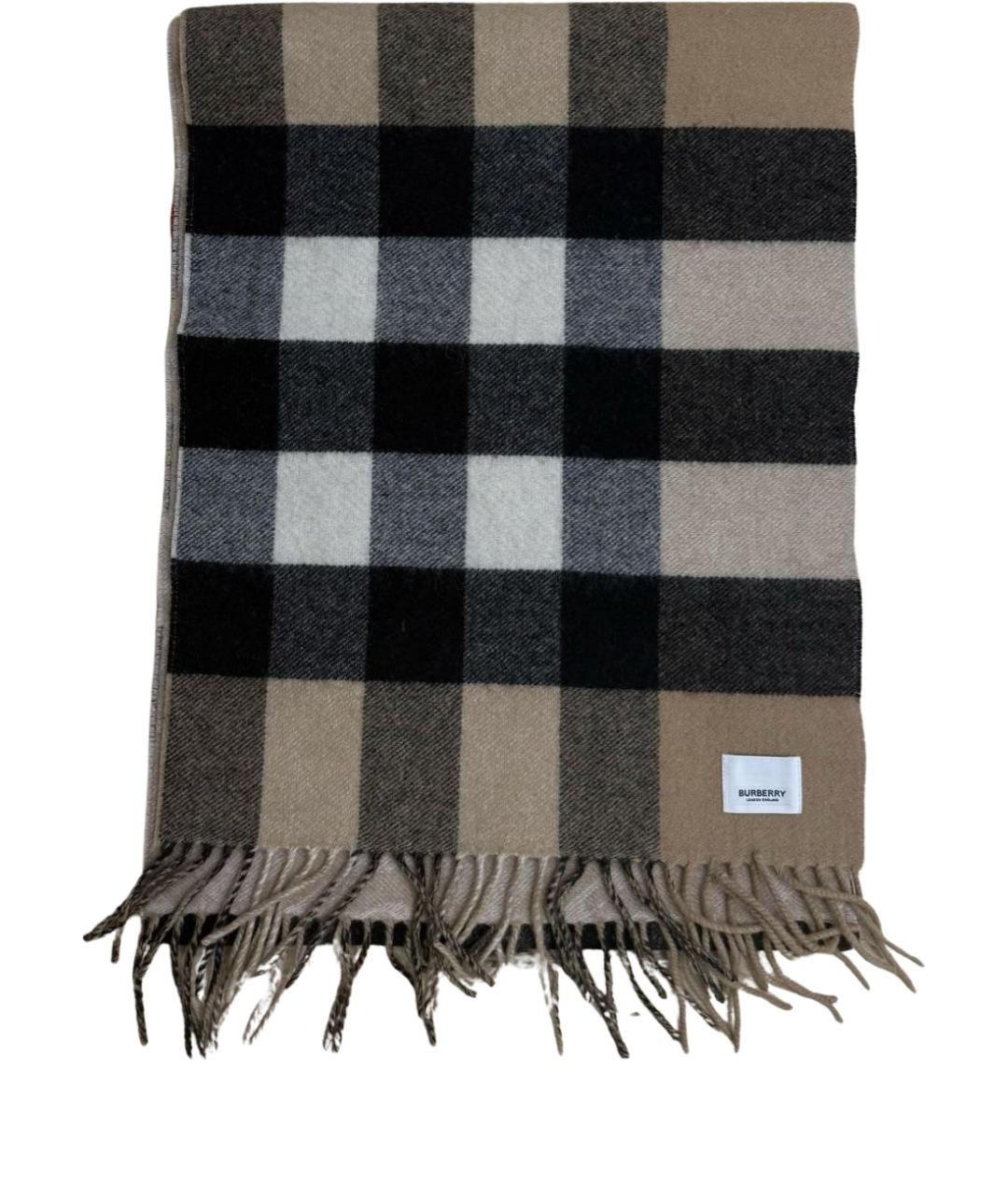 BURBERRY Бежевый кашемировый шарф, фото 1
