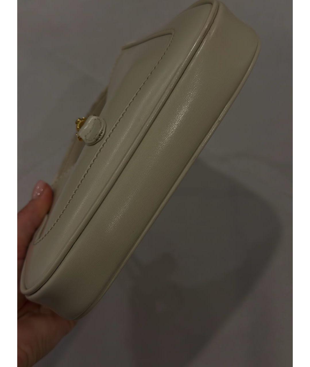 GUCCI Белая кожаная сумка с короткими ручками, фото 3