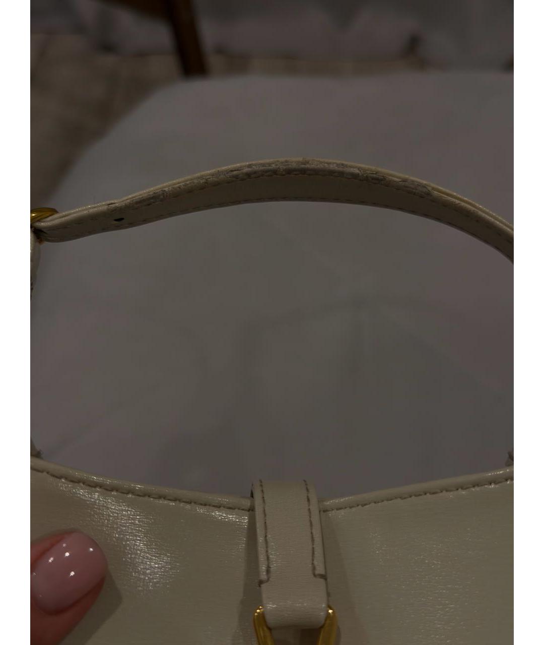 GUCCI Белая кожаная сумка с короткими ручками, фото 5