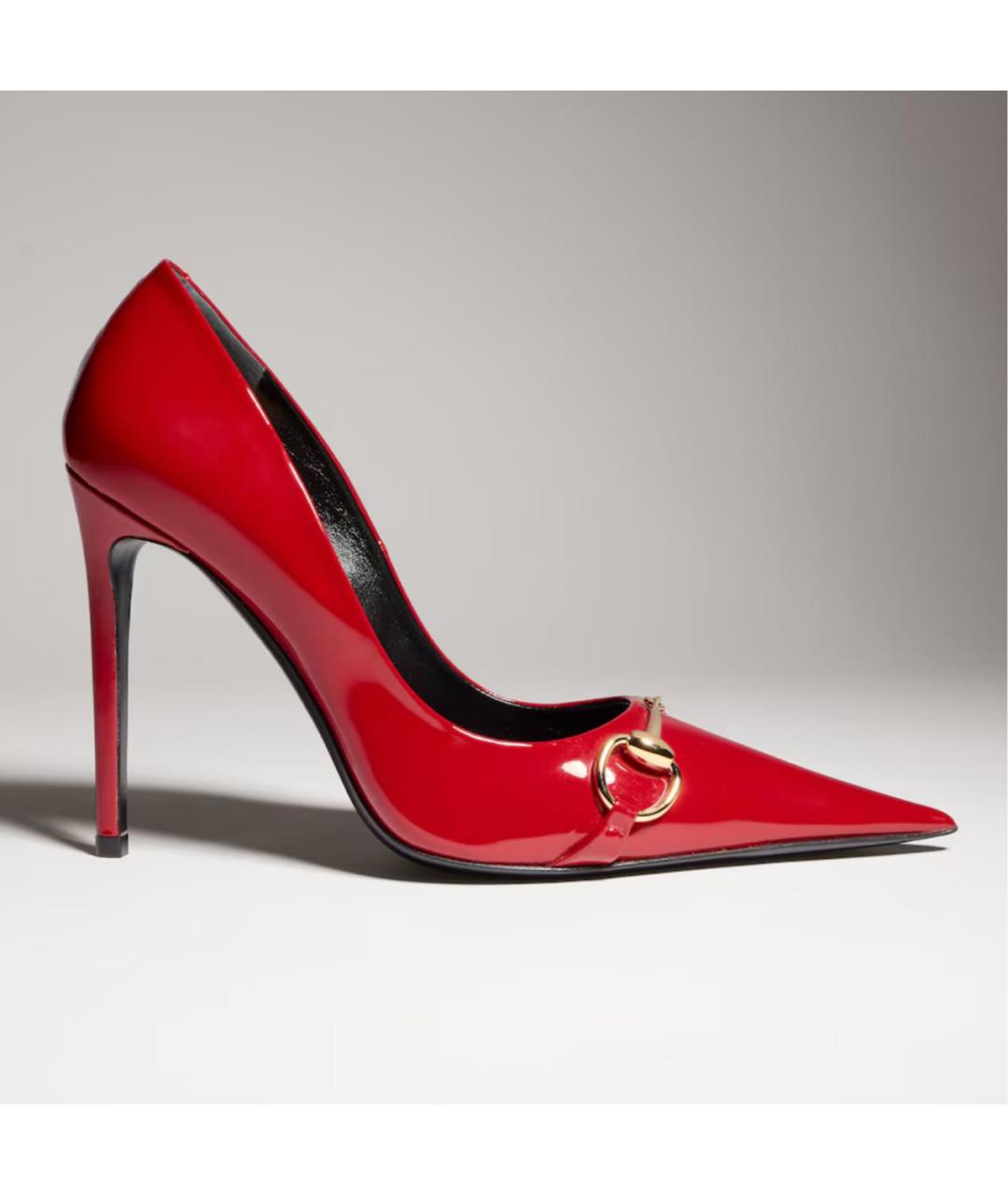 GUCCI Красные туфли из лакированной кожи, фото 3