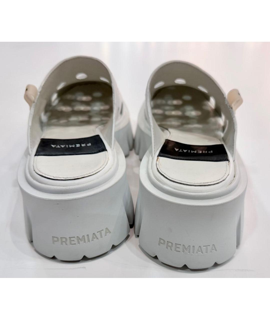 PREMIATA Белые кожаные сабо, фото 4