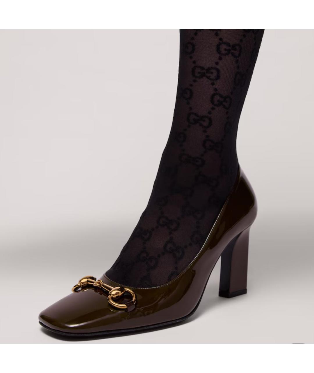 GUCCI Коричневые туфли из лакированной кожи, фото 2