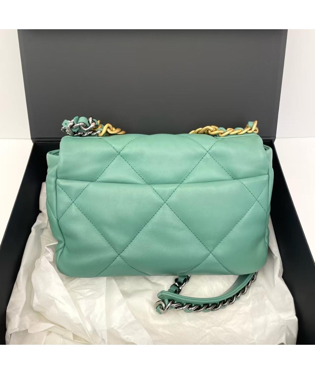 CHANEL Зеленая кожаная сумка через плечо, фото 2