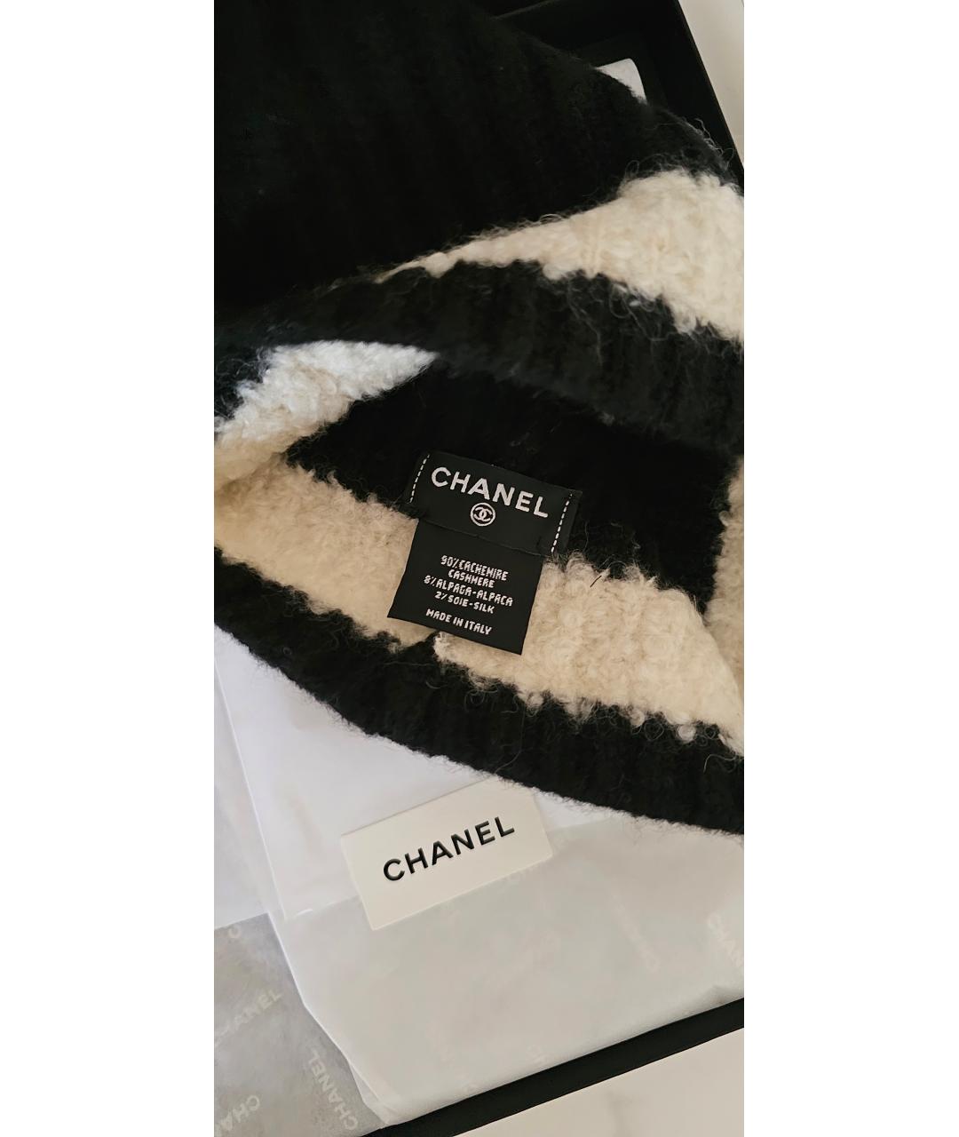 CHANEL Черная кашемировая шапка, фото 5