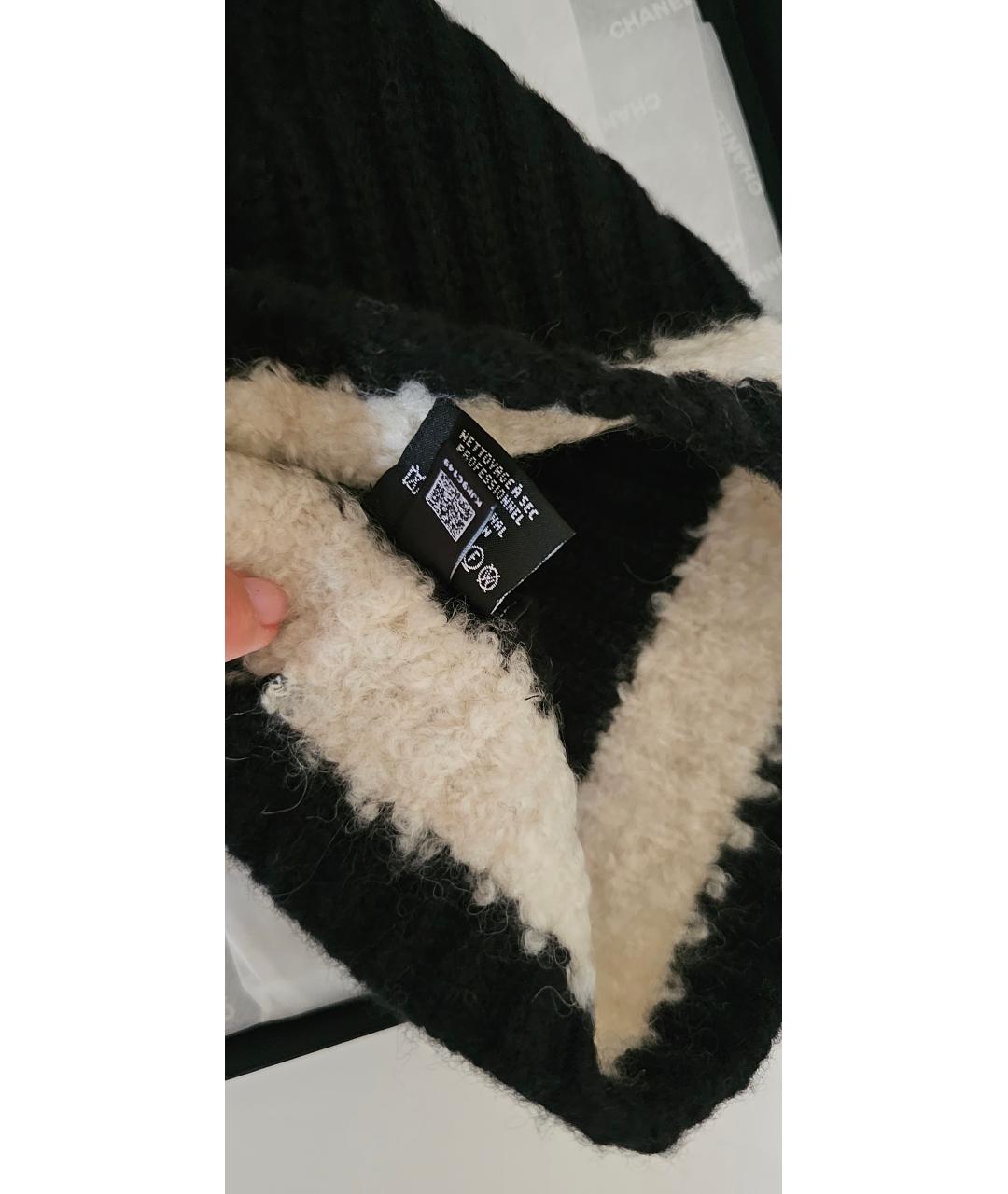 CHANEL Черная кашемировая шапка, фото 4