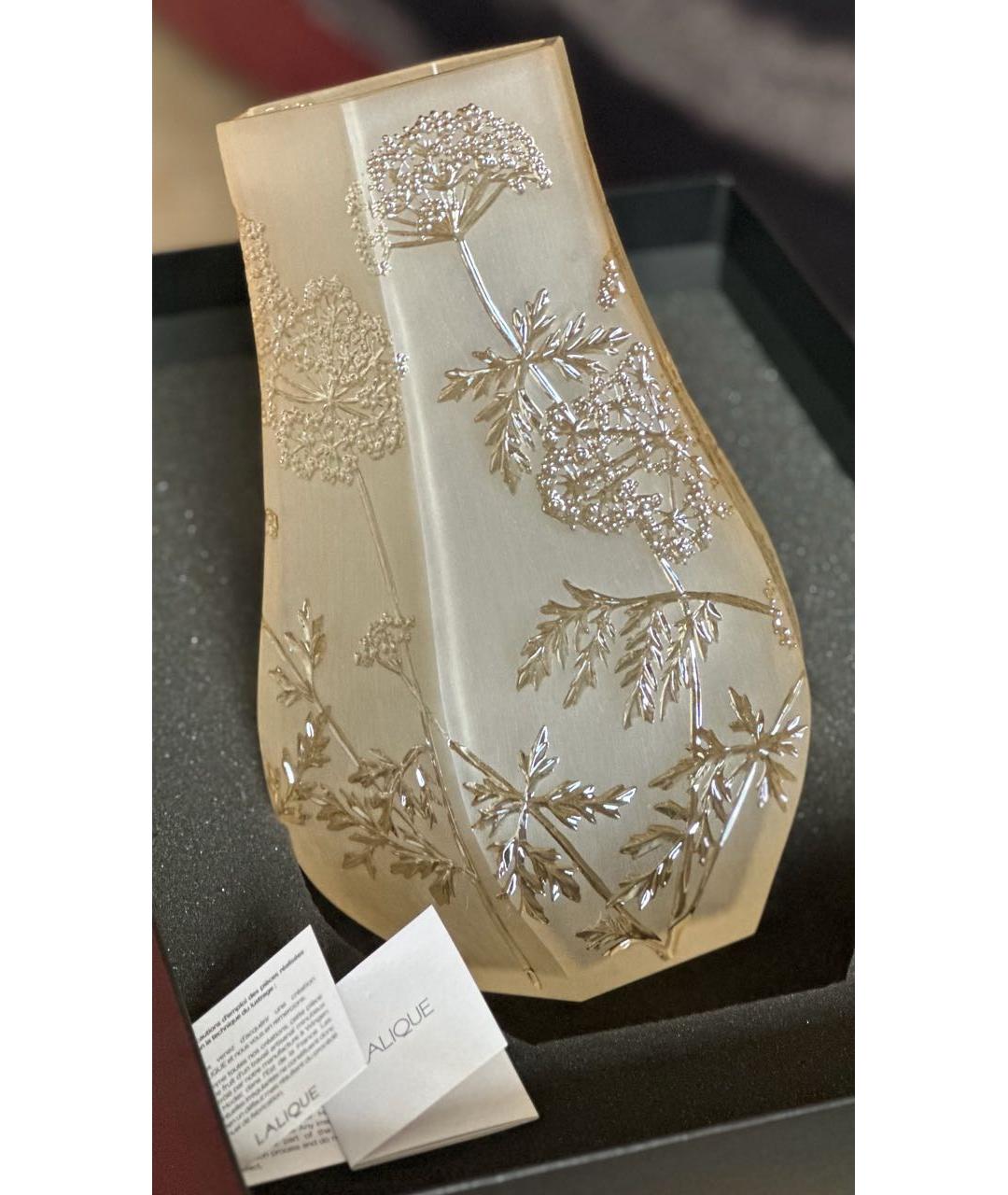 LALIQUE Бежевая ваза, фото 2
