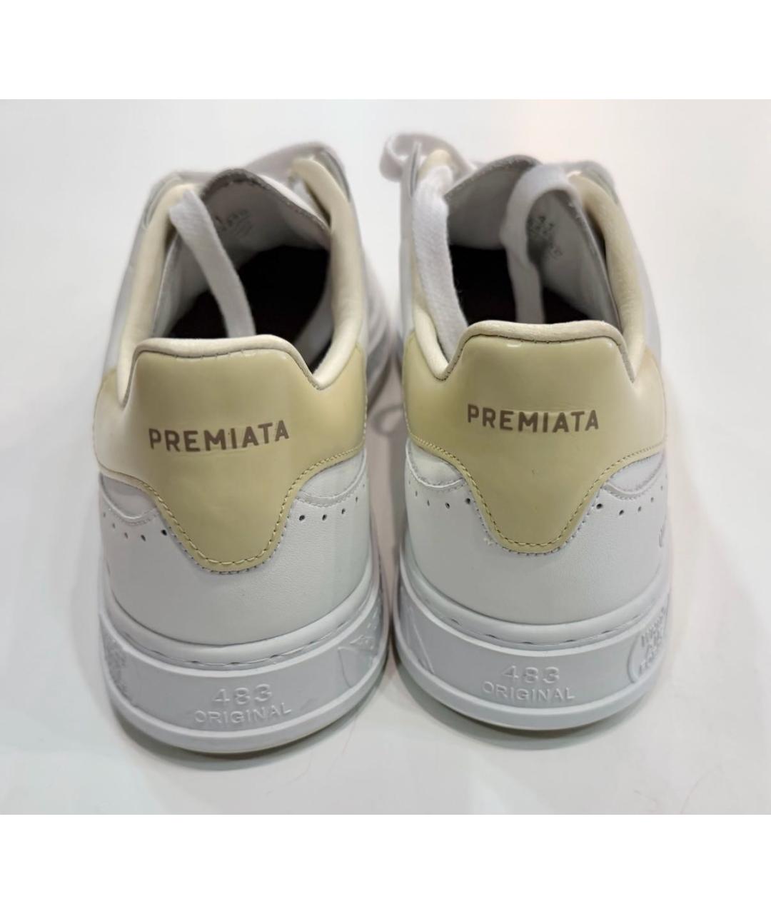 PREMIATA Белые кожаные кеды, фото 4