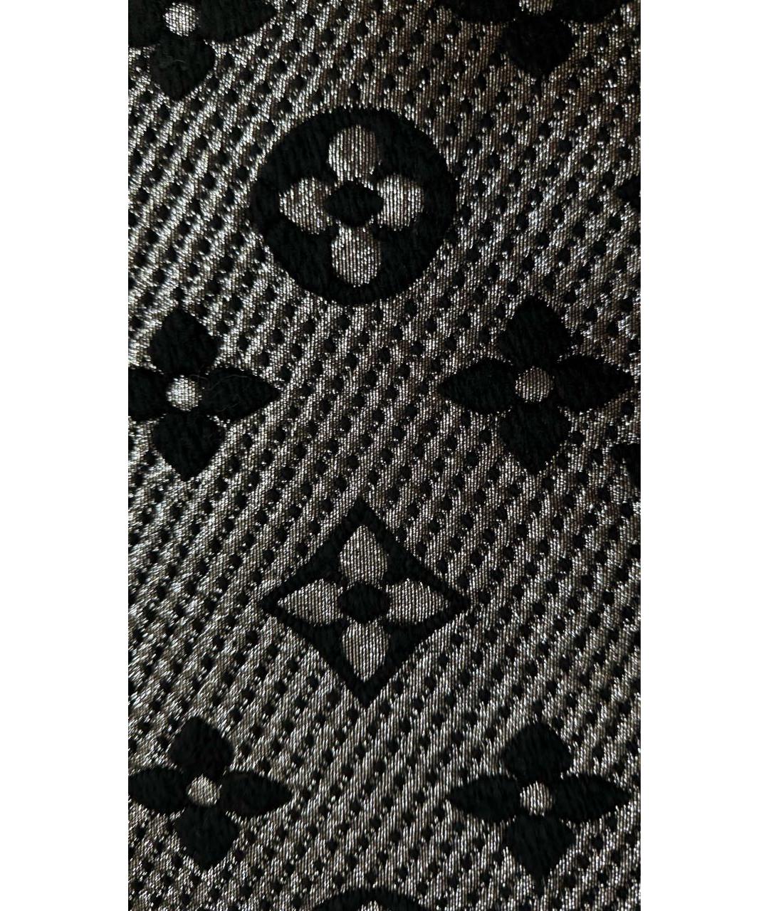 LOUIS VUITTON Черный шерстяной шарф, фото 5