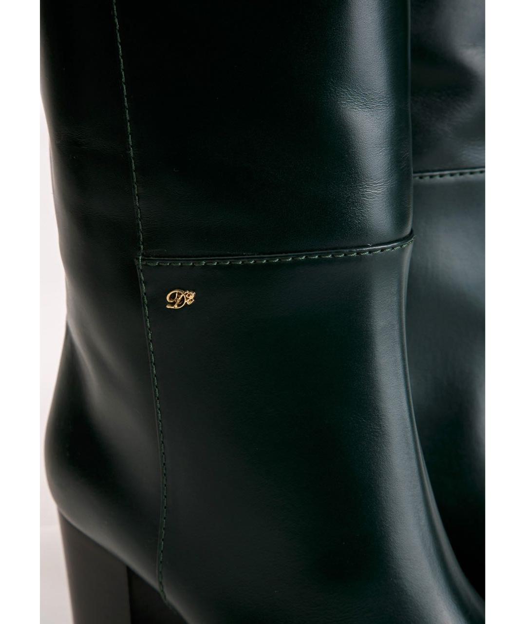 DSQUARED2 Зеленые кожаные сапоги, фото 3