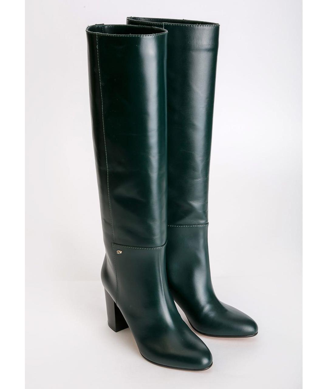 DSQUARED2 Зеленые кожаные сапоги, фото 2