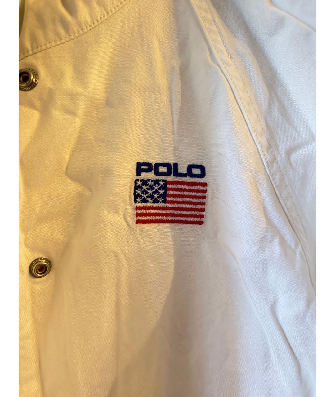 POLO RALPH LAUREN Белая хлопковая куртка, фото 4
