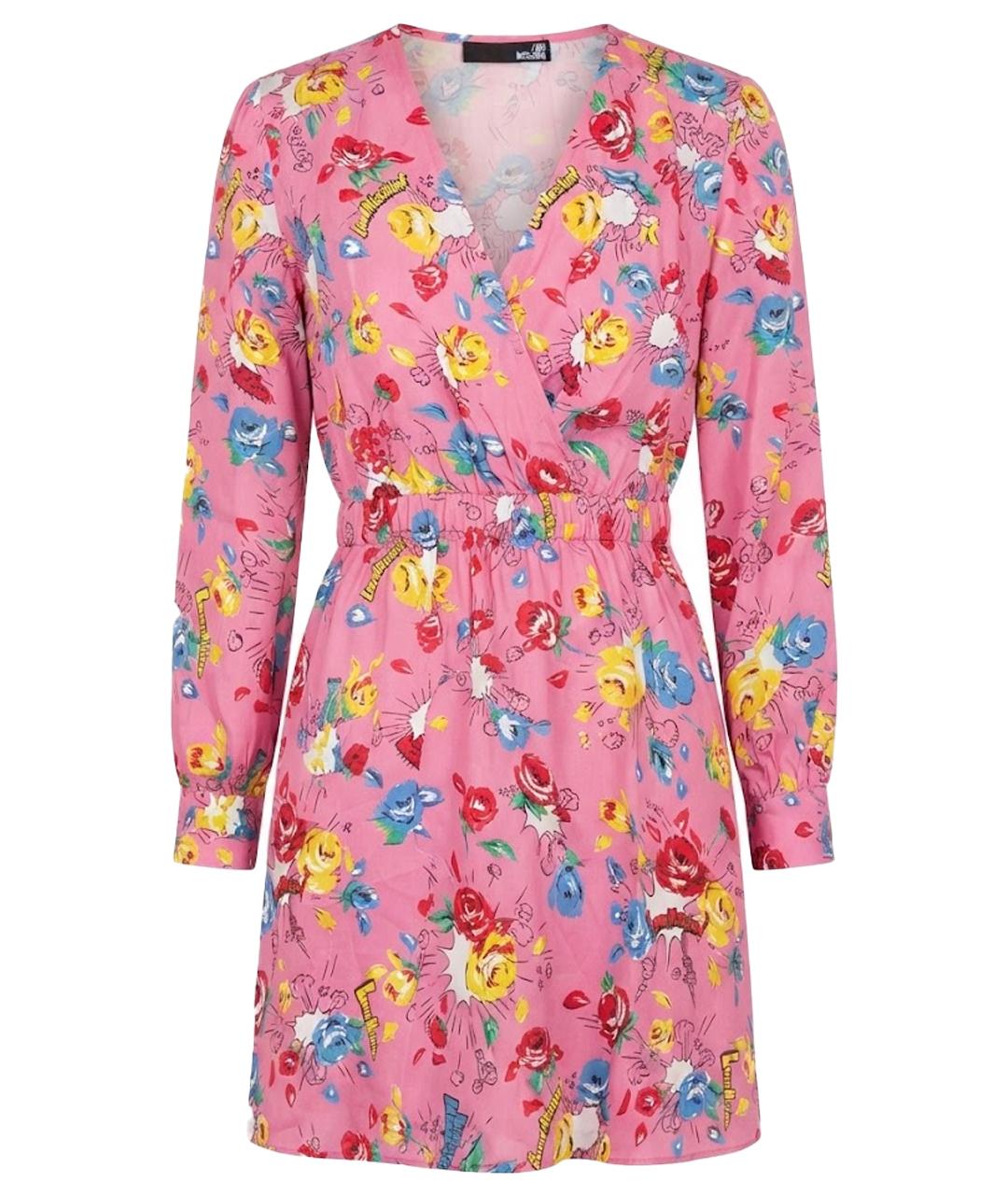 LOVE MOSCHINO Мульти вискозное платье, фото 1