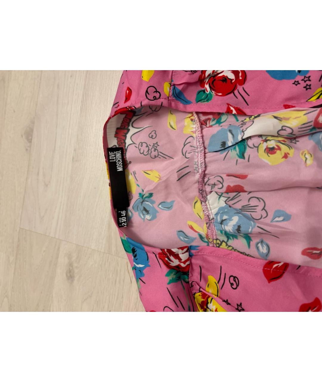 LOVE MOSCHINO Мульти вискозное платье, фото 3