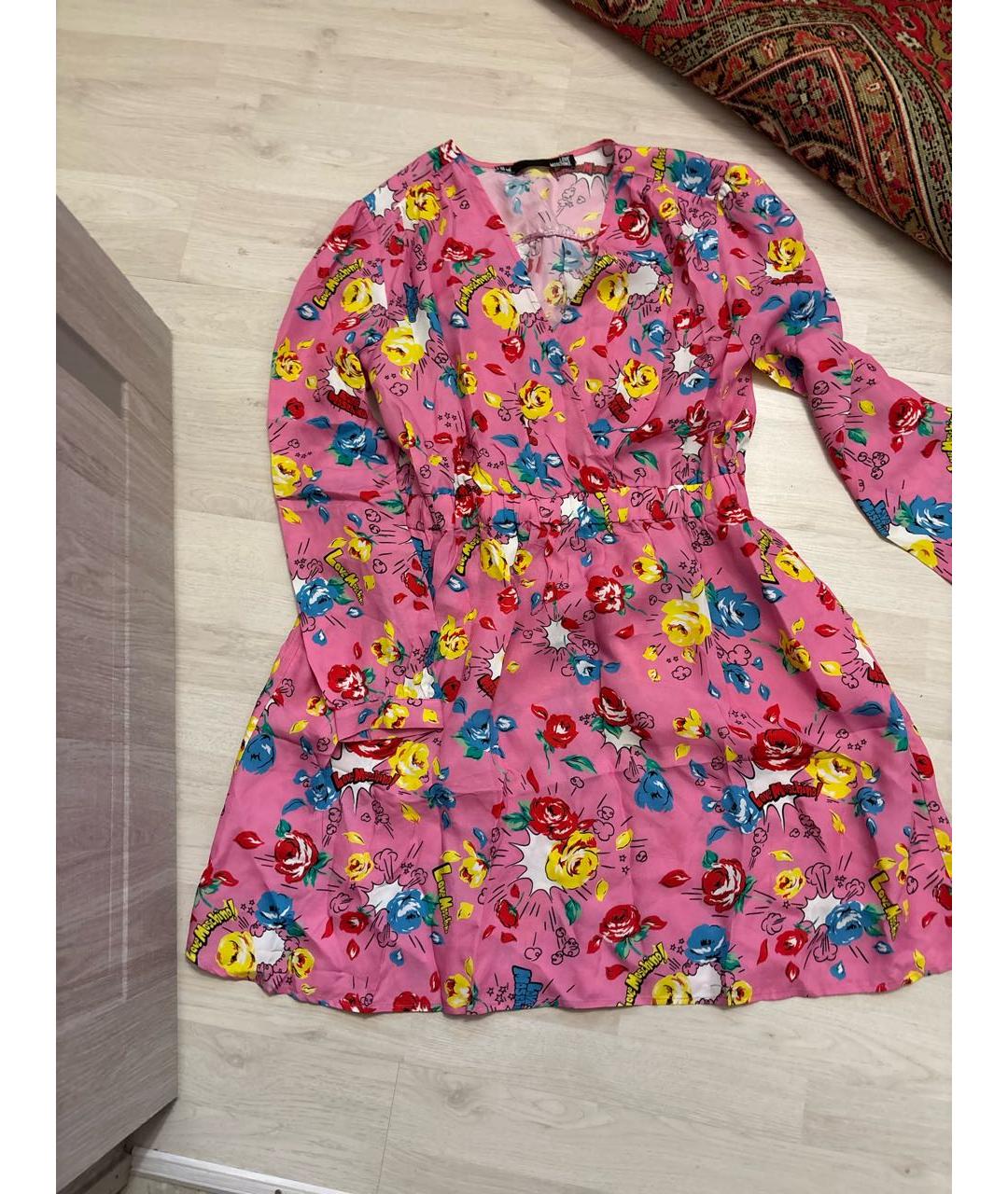 LOVE MOSCHINO Мульти вискозное платье, фото 5