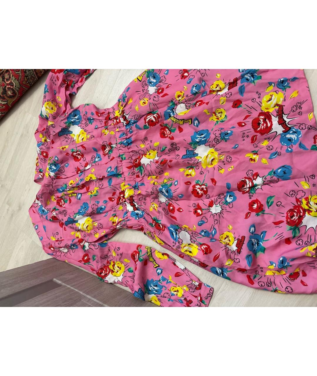 LOVE MOSCHINO Мульти вискозное платье, фото 2