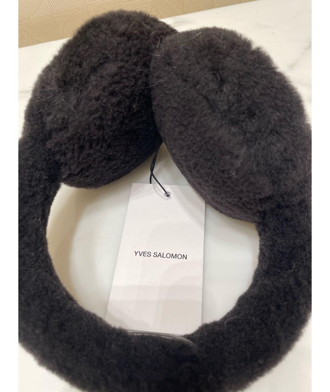 YVES SALOMON Коричневые шерстяные наушники, фото 2