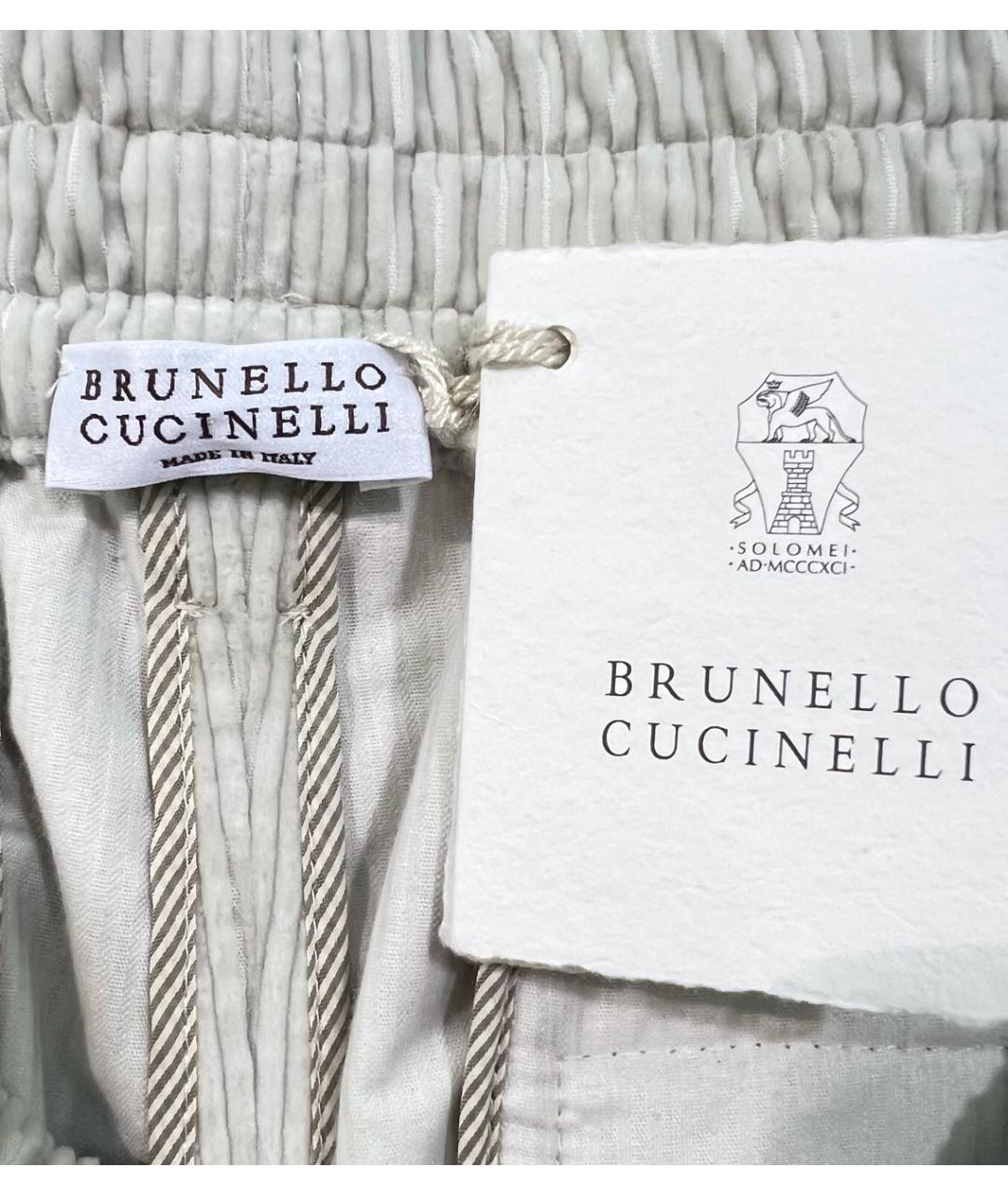 BRUNELLO CUCINELLI Хлопковые брюки широкие, фото 6