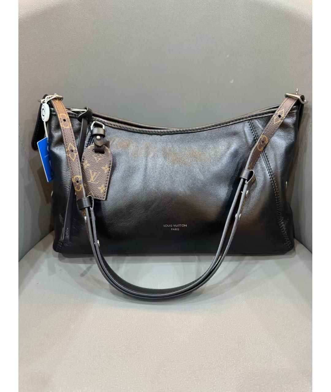 LOUIS VUITTON Черная кожаная сумка через плечо, фото 2