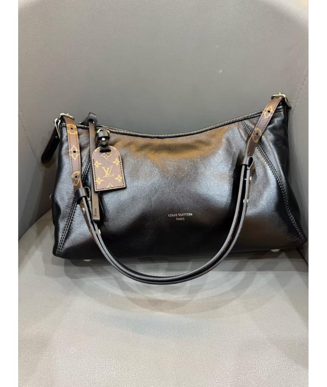 LOUIS VUITTON Черная кожаная сумка через плечо, фото 4