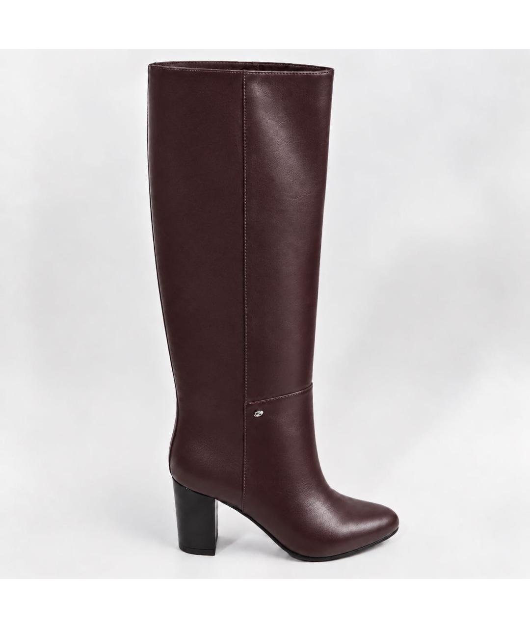 DSQUARED2 Бордовые кожаные сапоги, фото 9