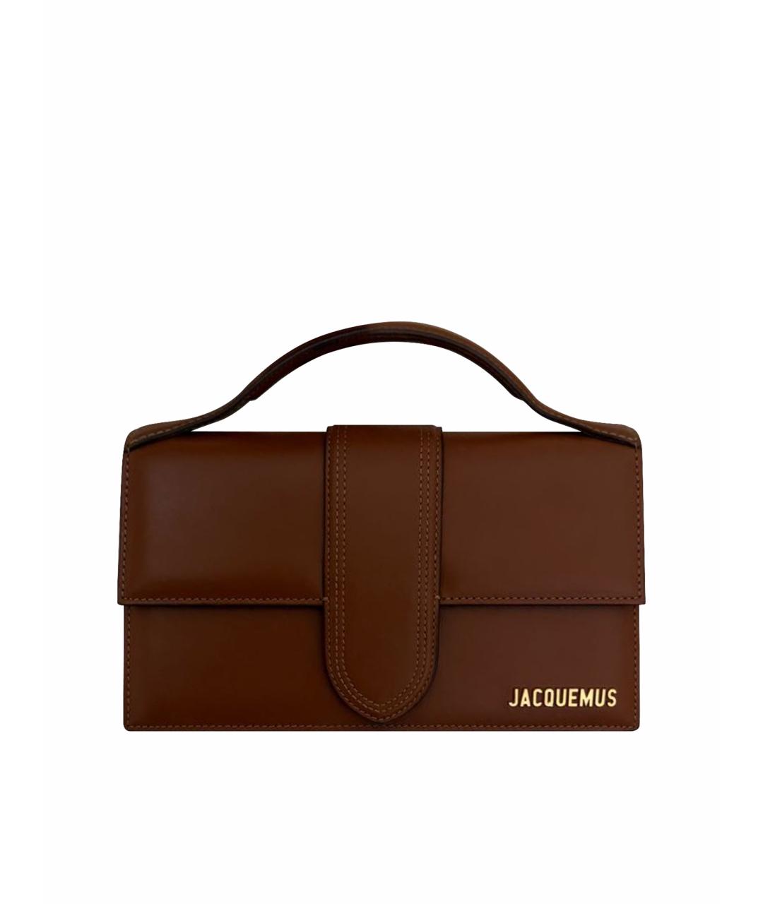 JACQUEMUS Оранжевая кожаная сумка через плечо, фото 1
