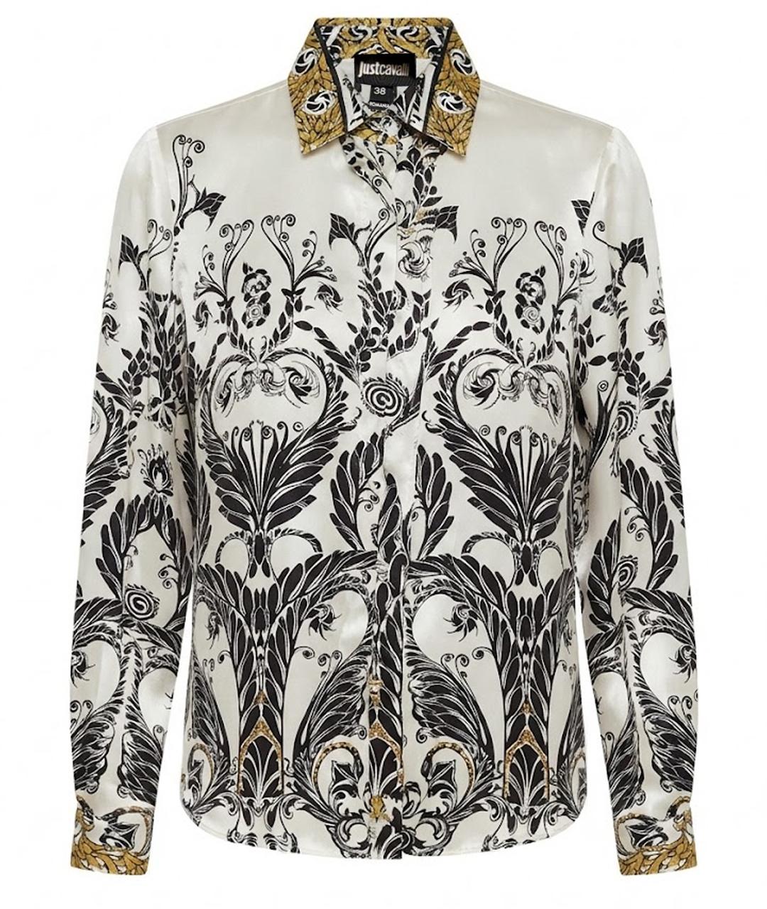 ROBERTO CAVALLI Белая шелковая блузы, фото 1