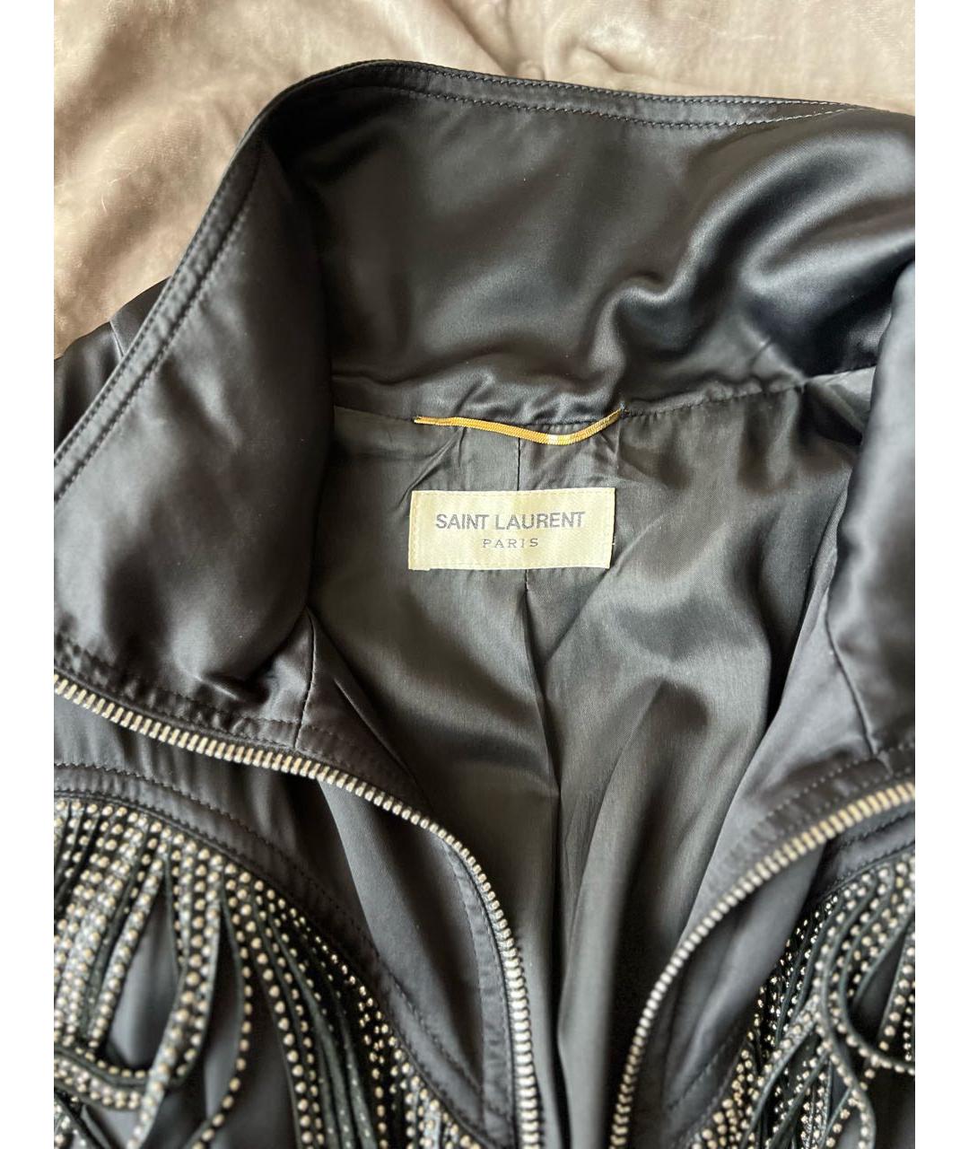 SAINT LAURENT Черная вискозная куртка, фото 4