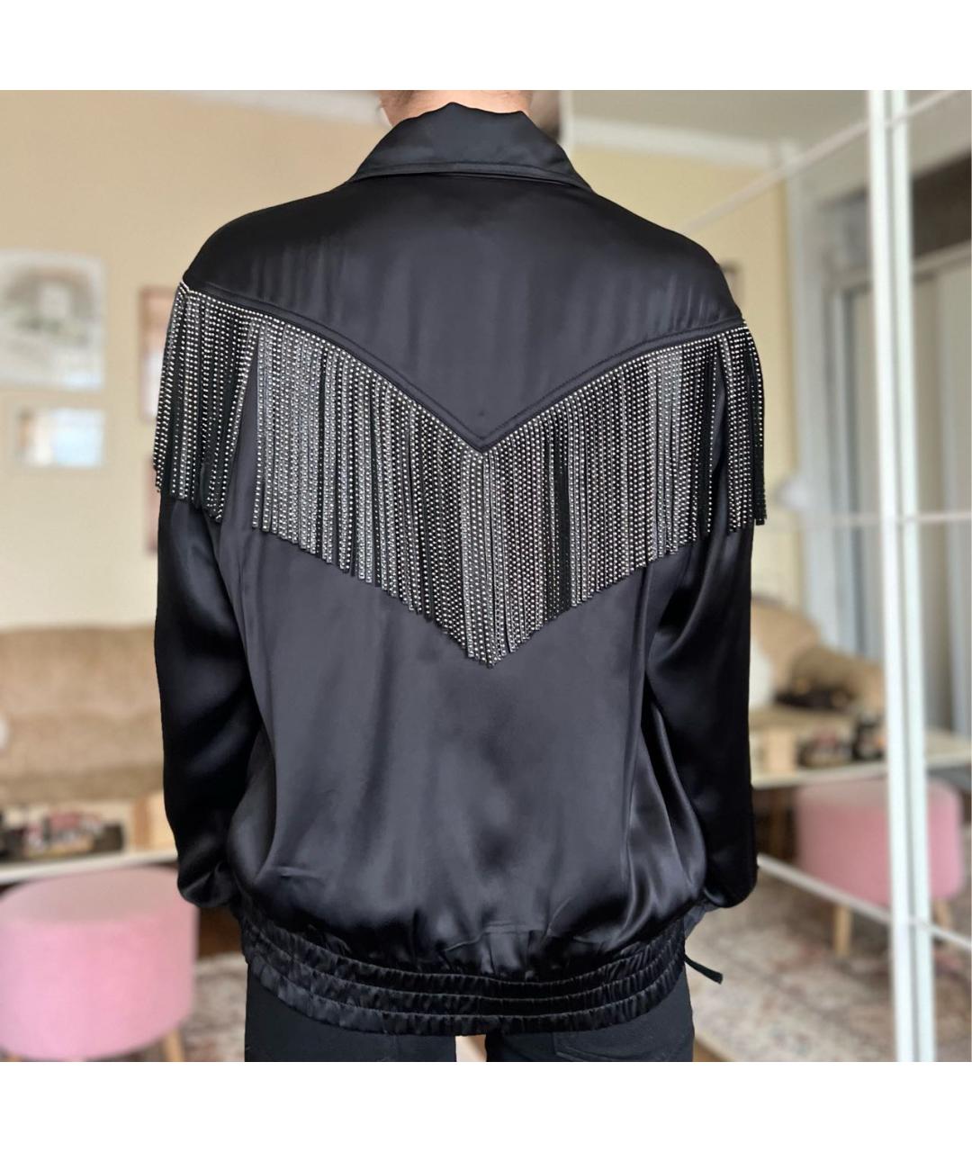 SAINT LAURENT Черная вискозная куртка, фото 6