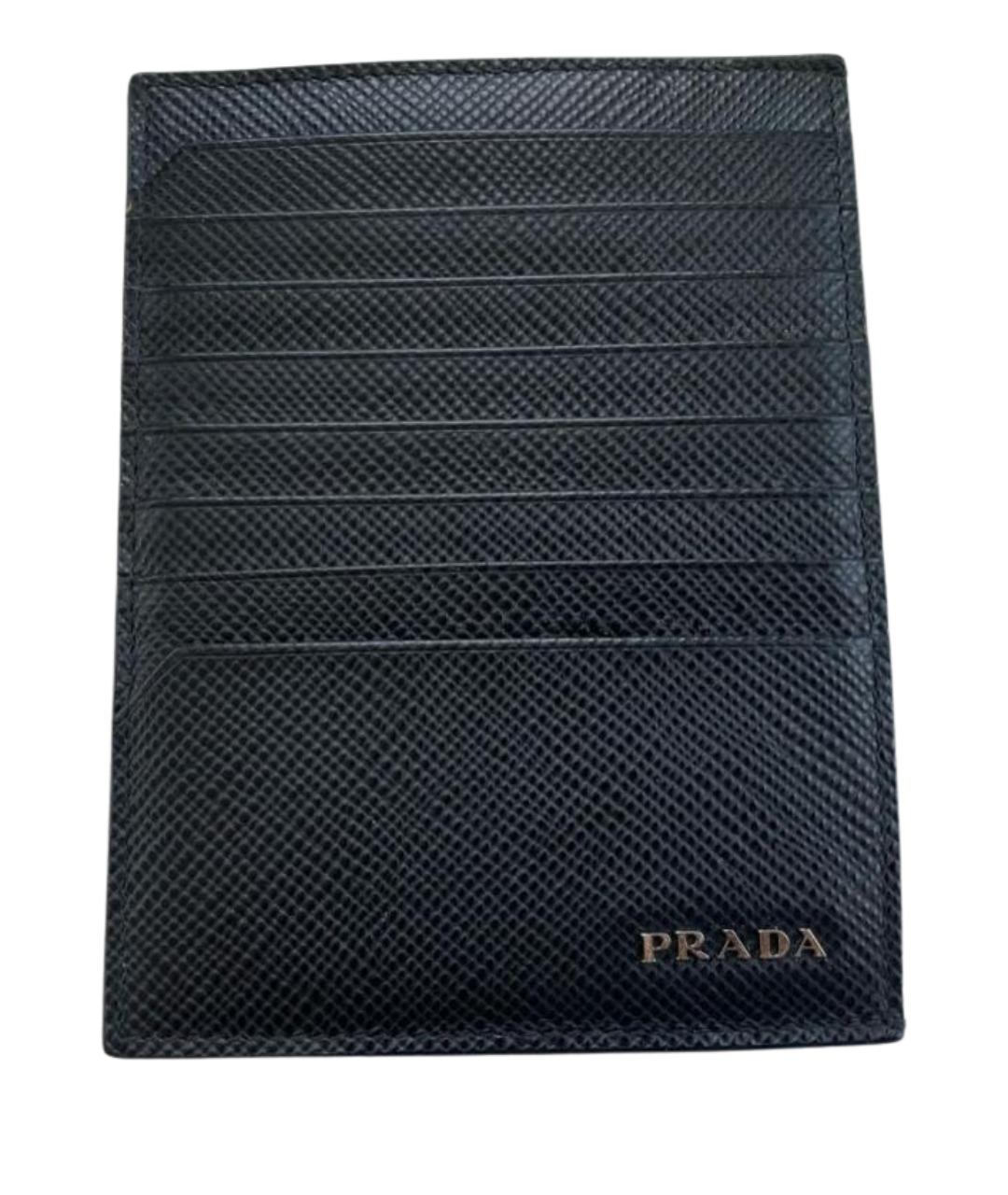 PRADA Черный кожаный кардхолдер, фото 1