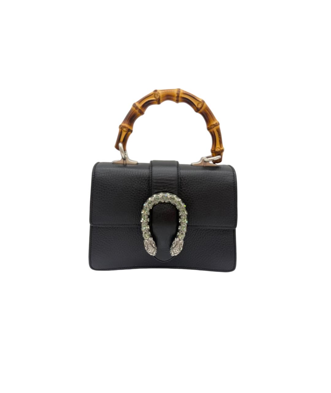 GUCCI Черная кожаная сумка с короткими ручками, фото 7