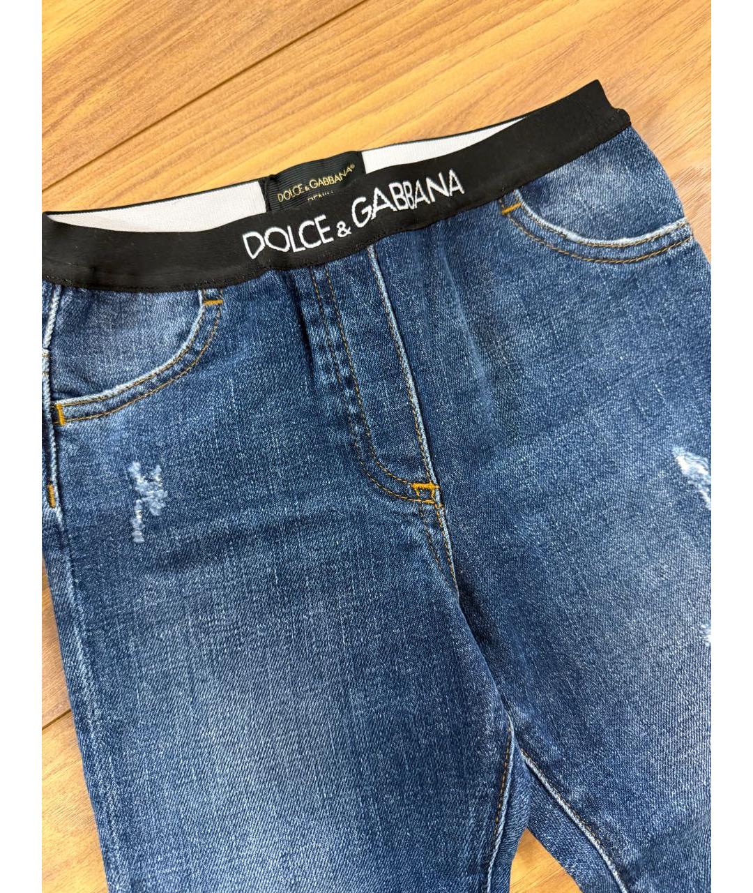 DOLCE & GABBANA KIDS Синие деним детские джинсы, фото 2