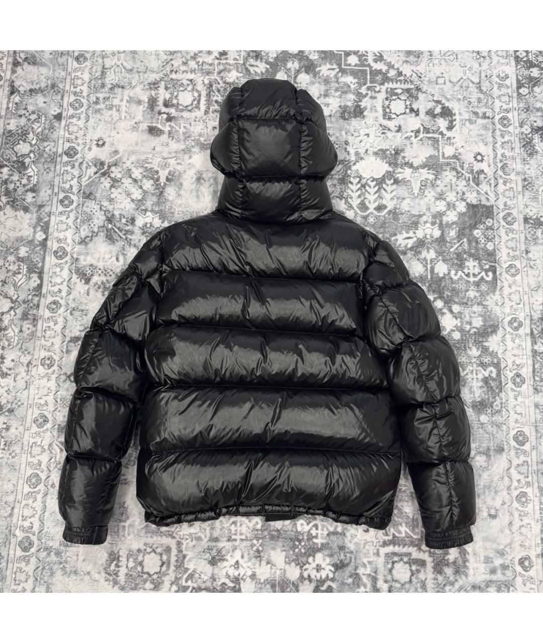 MONCLER Черный полиамидовый пуховик, фото 3