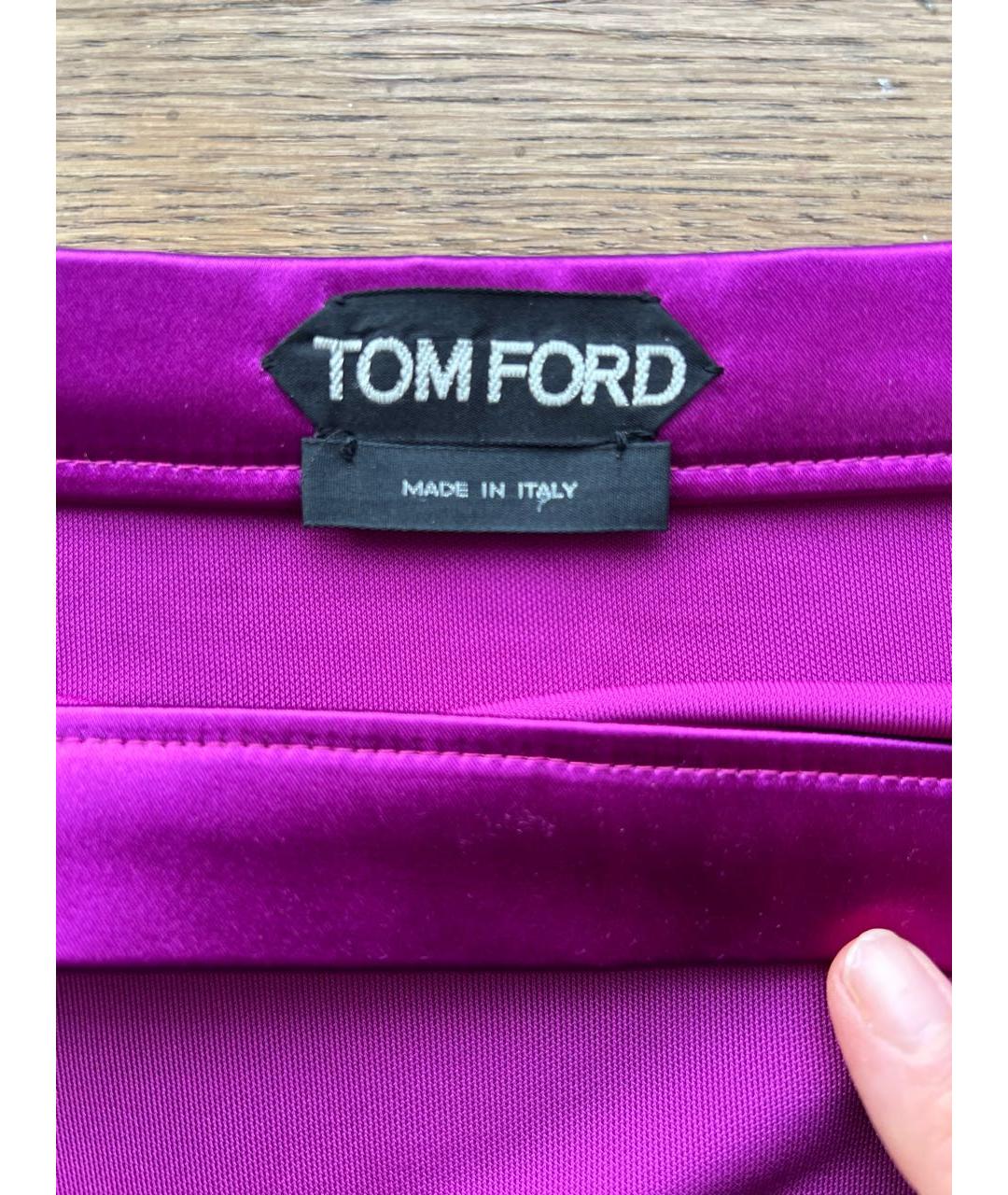 TOM FORD Фуксия вискозная юбка миди, фото 3
