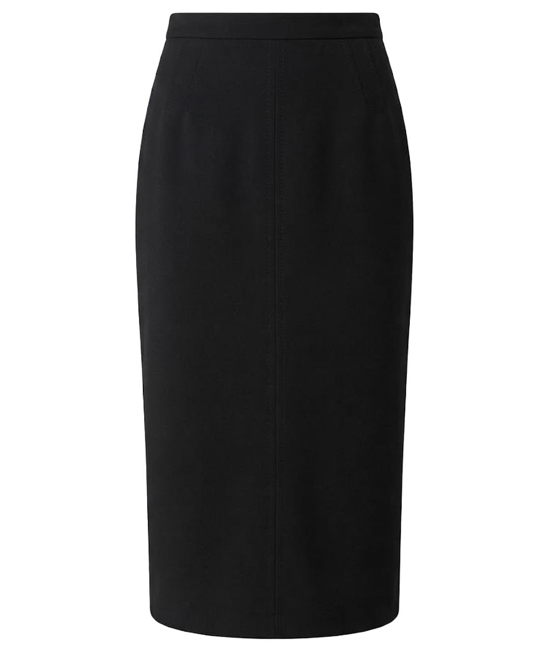DOLCE&GABBANA Черная шерстяная юбка миди, фото 1